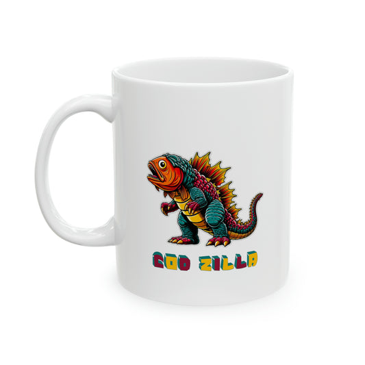 Cod Zilla Ceramic Mug 11oz