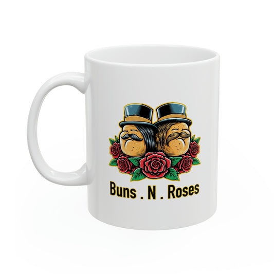 Buns N Roses Ceramic Mug 11oz