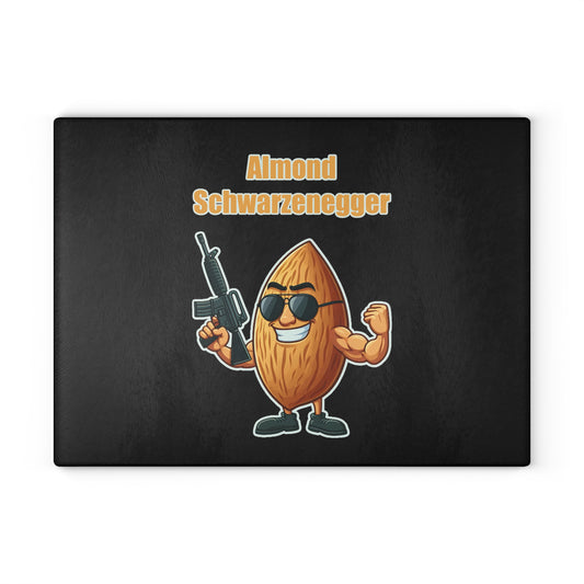 Almond Schwarzenegger Glass Cutting Board