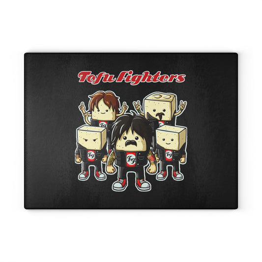 Tofu Fighters Glass Cutting Board